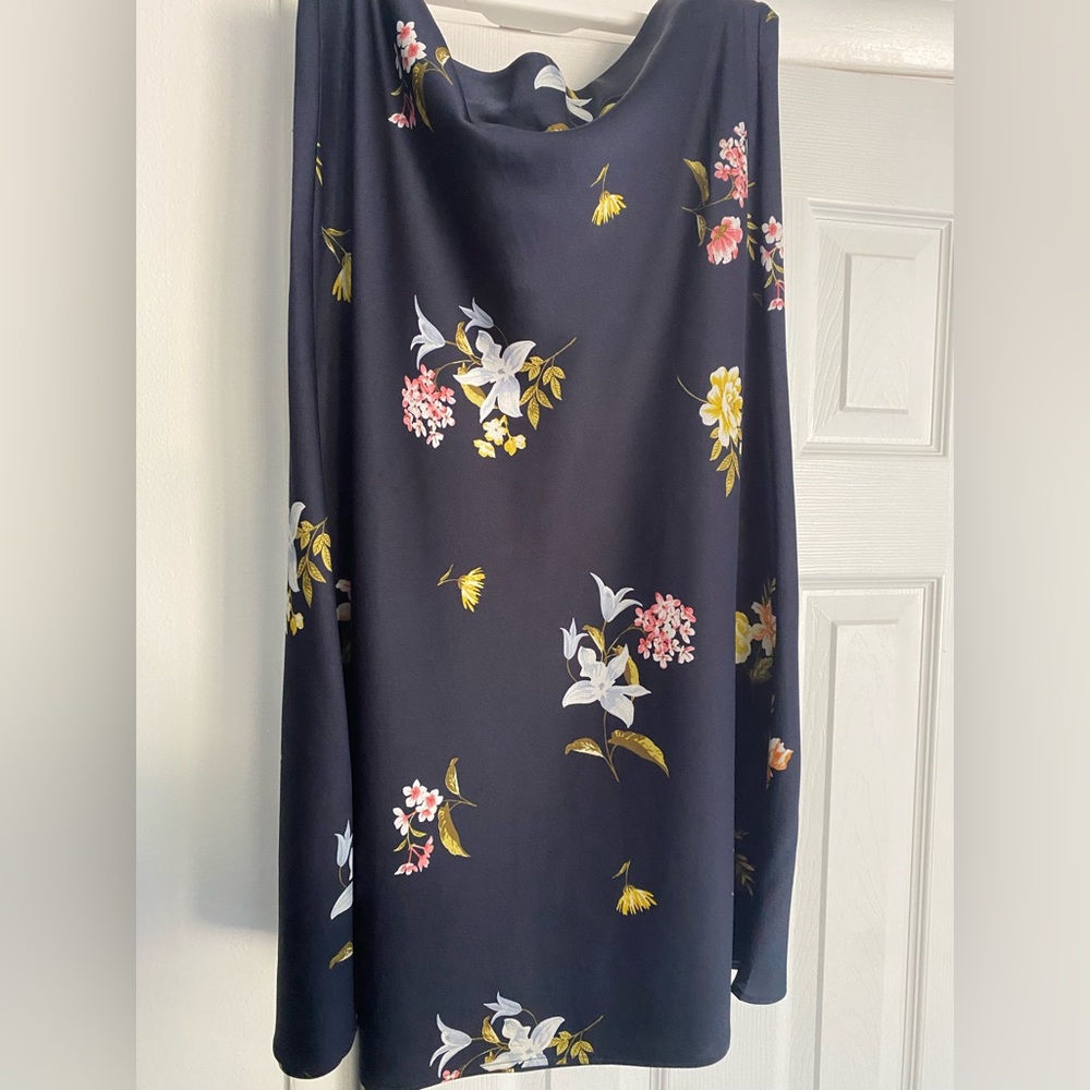 Loft floral midi skirt